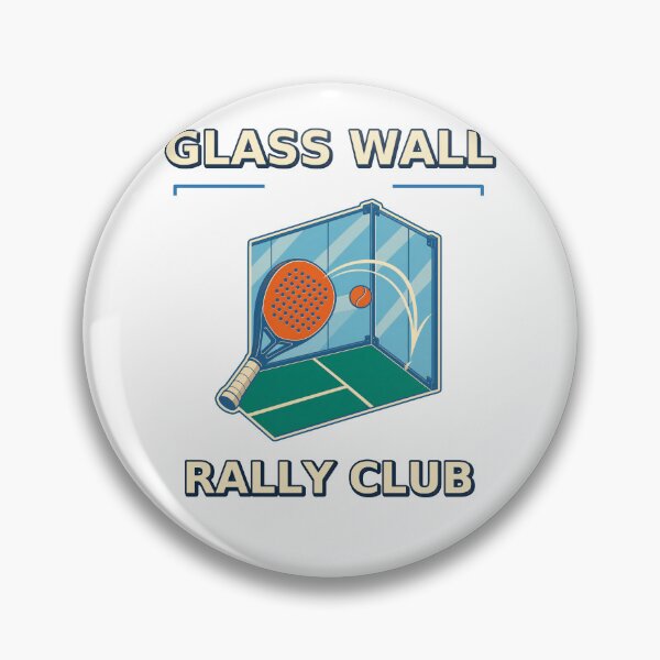 Item preview, Glass Wall Rally Club Retro Padel Design designed and sold by Freshloop Studio | Whimsical Vintage Art.