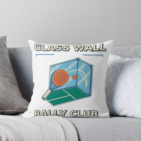Item preview, Glass Wall Rally Club Retro Padel Design designed and sold by Freshloop Studio | Whimsical Vintage Art.