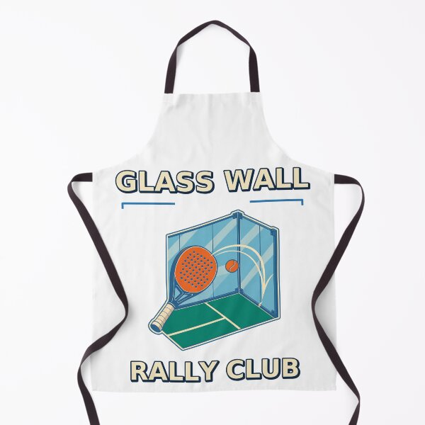 Item preview, Glass Wall Rally Club Retro Padel Design designed and sold by Freshloop Studio | Whimsical Vintage Art.