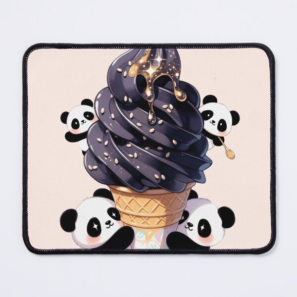 Item preview, Black sesame Ice Cream Panda designed and sold by Tanya Zevallos.