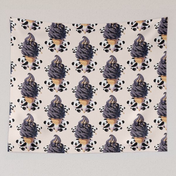 Item preview, Black sesame Ice Cream Panda designed and sold by Tanya Zevallos.