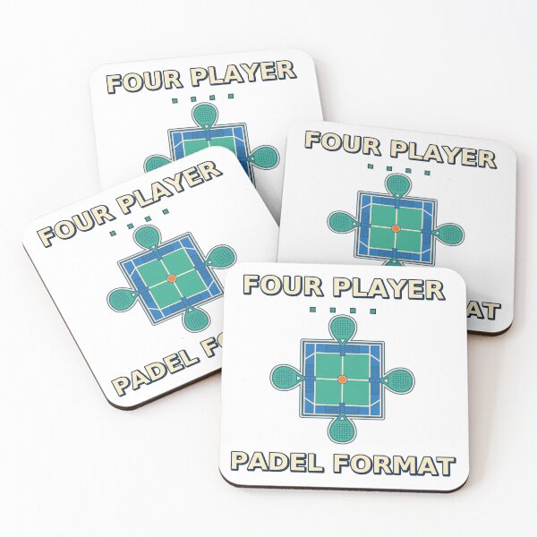 Item preview, Four Player Padel Format Doubles Team Badge designed and sold by Freshloop Studio | Whimsical Vintage Art.