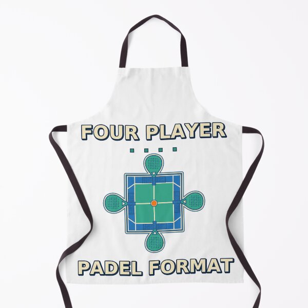 Item preview, Four Player Padel Format Doubles Team Badge designed and sold by Freshloop Studio | Whimsical Vintage Art.