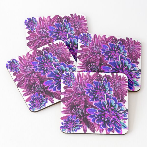 Item preview, Neon Pink Chrysanthemums 1 designed and sold by nastiaart.