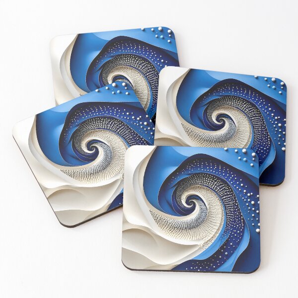 Item preview, Abstract Blue and White Composition designed and sold by Vicky Brago-Mitchell®.
