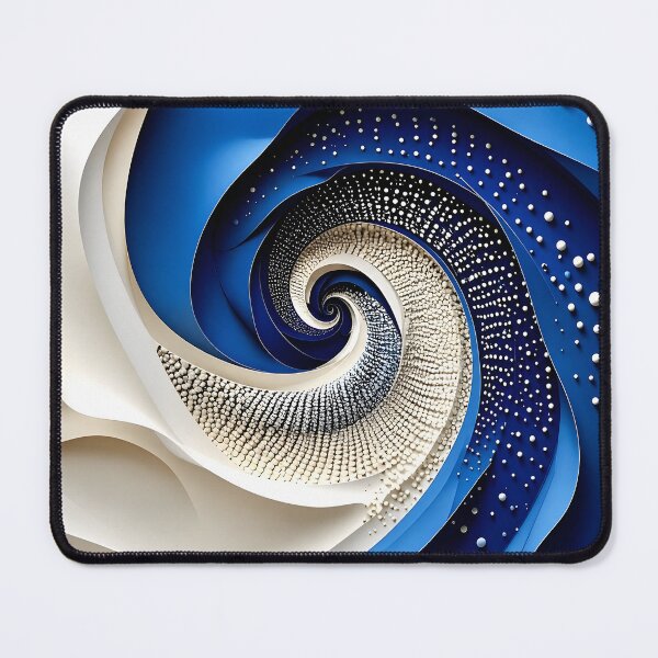 Item preview, Abstract Blue and White Composition designed and sold by Vicky Brago-Mitchell®.