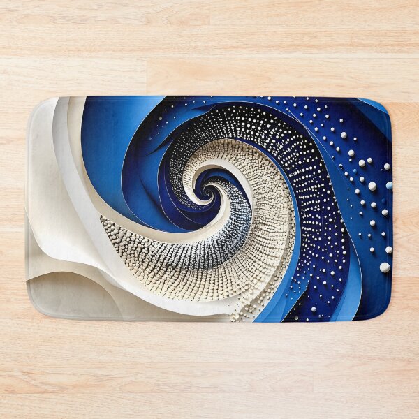 Item preview, Abstract Blue and White Composition designed and sold by Vicky Brago-Mitchell®.