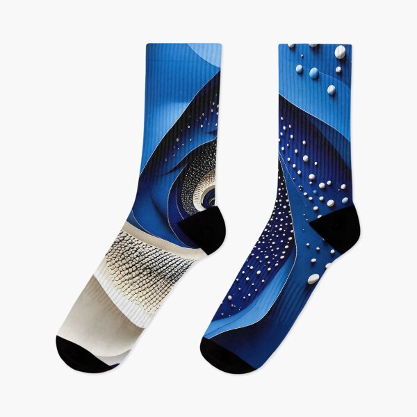 Item preview, Abstract Blue and White Composition designed and sold by Vicky Brago-Mitchell®.