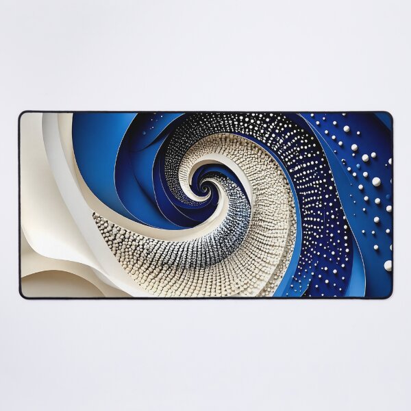 Item preview, Abstract Blue and White Composition designed and sold by Vicky Brago-Mitchell®.