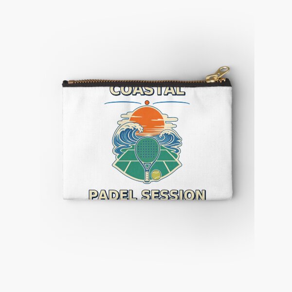 Item preview, Coastal Padel Session Retro Sunset Racket Graphic designed and sold by Freshloop Studio | Whimsical Vintage Art.