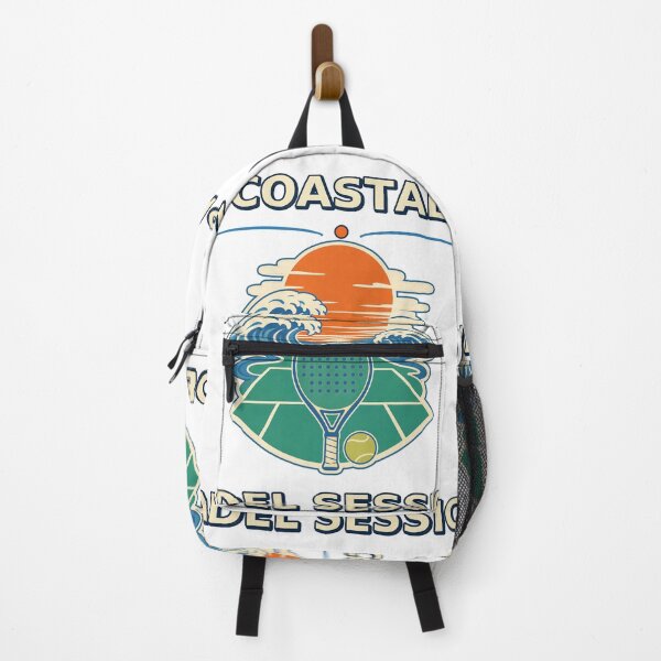 Item preview, Coastal Padel Session Retro Sunset Racket Graphic designed and sold by Freshloop Studio | Whimsical Vintage Art.