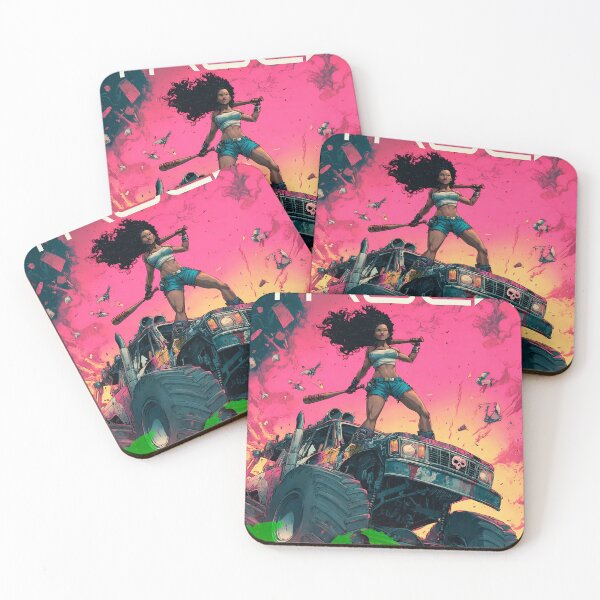 Item preview, Beautiful girl in a monster truck of destruction. designed and sold by UrbanTRIP.