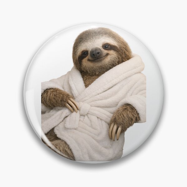 Item preview, Relaxing Bathrobe Three-Toed Sloth designed and sold by Sillytoe.