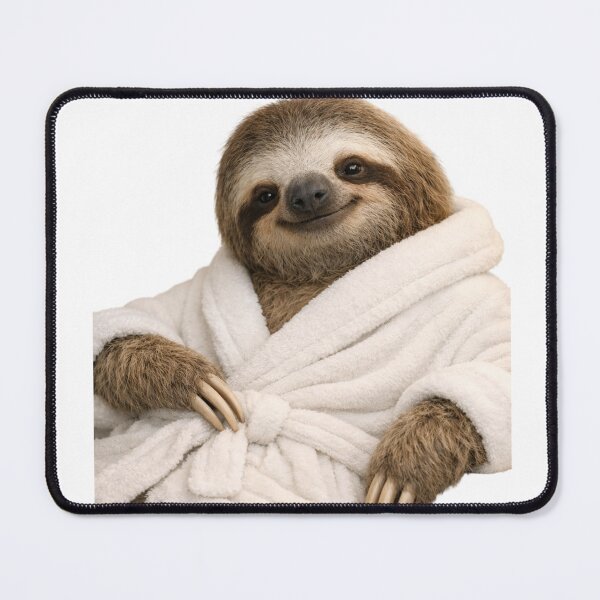 Item preview, Relaxing Bathrobe Three-Toed Sloth designed and sold by Sillytoe.