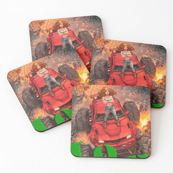 Item preview, Beautiful girl in a monster truck of destruction #2. designed and sold by UrbanTRIP.