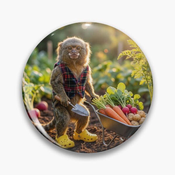 Item preview, Pygmy Marmoset Gardener Harvesting Carrots designed and sold by Tridentulus.