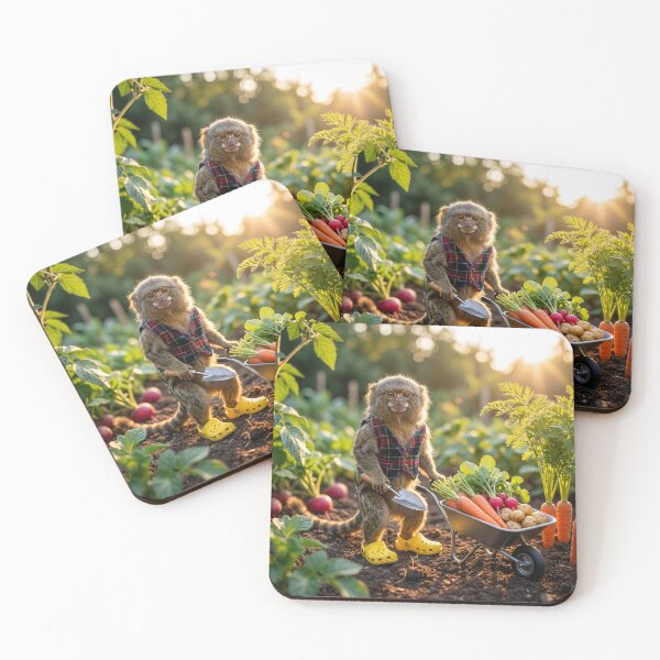 Item preview, Pygmy Marmoset Gardener Harvesting Carrots designed and sold by Tridentulus.