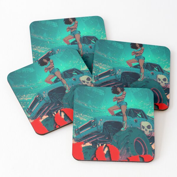 Item preview, Beautiful girl in a monster truck of destruction #3. designed and sold by UrbanTRIP.