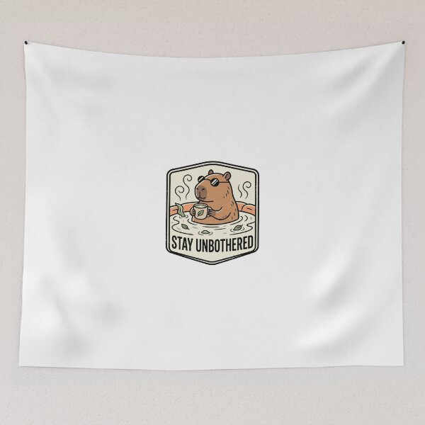 Item preview, Stay Unbothered Capybara Retro Graphic designed and sold by GoofyShopp.