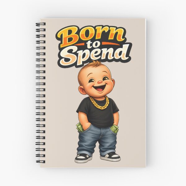 Item preview, Born to Spend Funny Money Lover Cartoon Baby – Cash Lifestyle Humor Design designed and sold by WordPlayStudio.