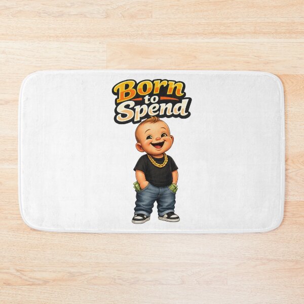 Item preview, Born to Spend Funny Money Lover Cartoon Baby – Cash Lifestyle Humor Design designed and sold by WordPlayStudio.
