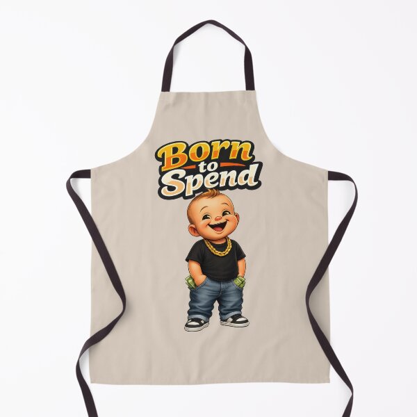 Item preview, Born to Spend Funny Money Lover Cartoon Baby – Cash Lifestyle Humor Design designed and sold by WordPlayStudio.