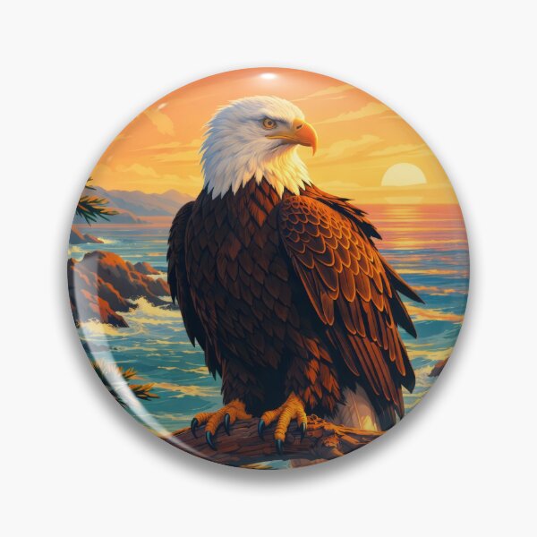Item preview, Bald Eagle Avian Raptor Digital Animal Art designed and sold by kakarikihill.