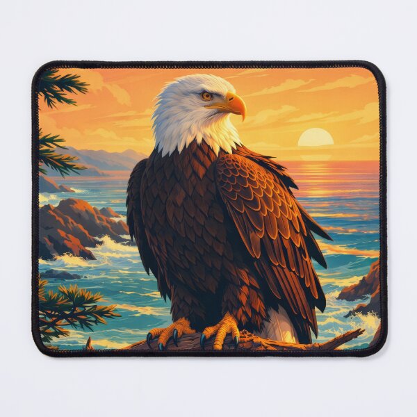 Item preview, Bald Eagle Avian Raptor Digital Animal Art designed and sold by kakarikihill.