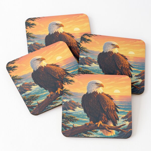 Item preview, Bald Eagle Avian Raptor Digital Animal Art designed and sold by kakarikihill.