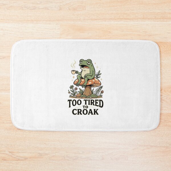 Item preview, Too Tired To Croak Frog Coffee Graphic designed and sold by GoofyShopp.