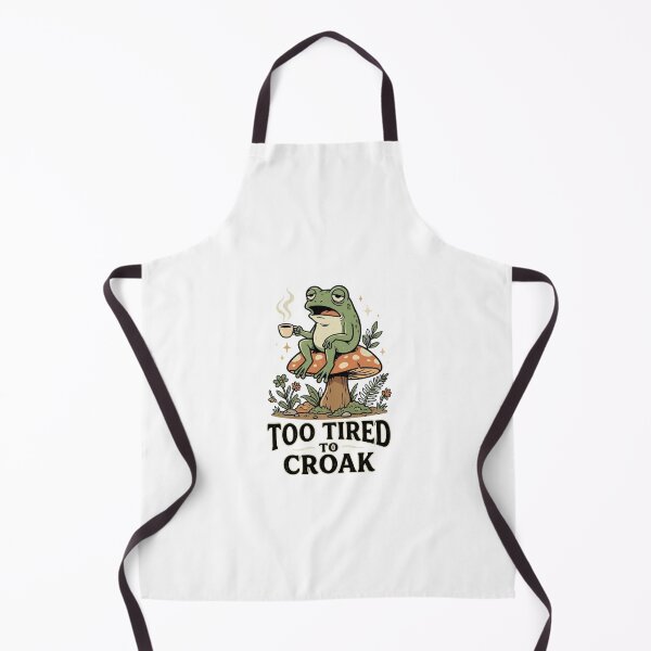 Item preview, Too Tired To Croak Frog Coffee Graphic designed and sold by GoofyShopp.