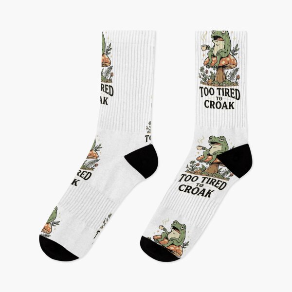 Item preview, Too Tired To Croak Frog Coffee Graphic designed and sold by GoofyShopp.