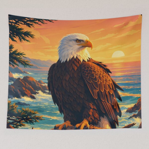 Item preview, Bald Eagle Avian Raptor Digital Animal Art designed and sold by kakarikihill.
