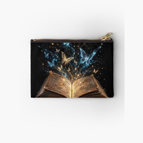 Item preview, Magical Grimoire Open Book Celestial Gold Blue Butterflies Astronomy Art designed and sold by BartArtPhoto.
