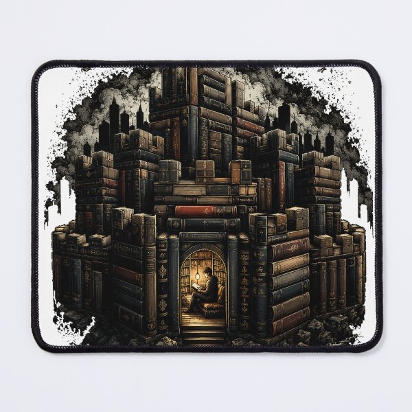 Item preview, Book Castle Library Fort Dark Academia Reading Bookworm Fantasy designed and sold by BartArtPhoto.