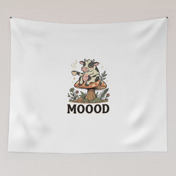 Item preview, MOOOD Cute Cow Graphic designed and sold by GoofyShopp.