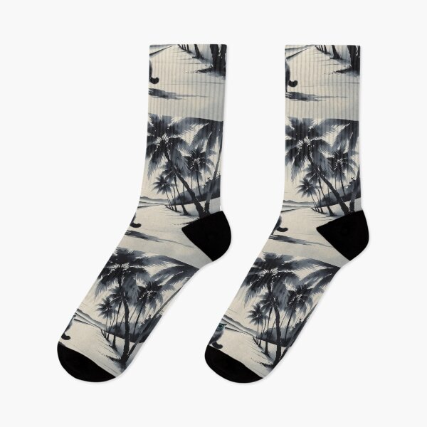 Item preview, Cool Beach Cat in Sumi-E Style | Tropical Coastal Walk designed and sold by LEO'S CREATURE　れおずくりーちゃー.