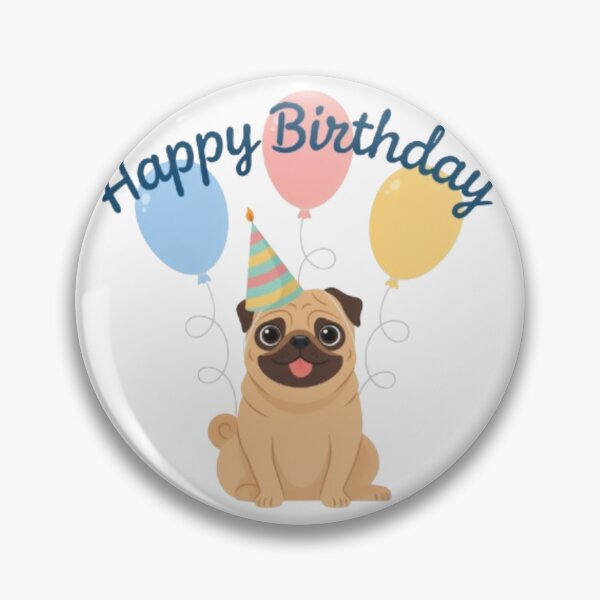 Item preview, Pug Birthday Dog Lover  designed and sold by Petsthetic.