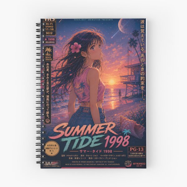 Item preview, Summer Tide 1998 – Retro Anime Beach Romance designed and sold by Feral Frame Studios.