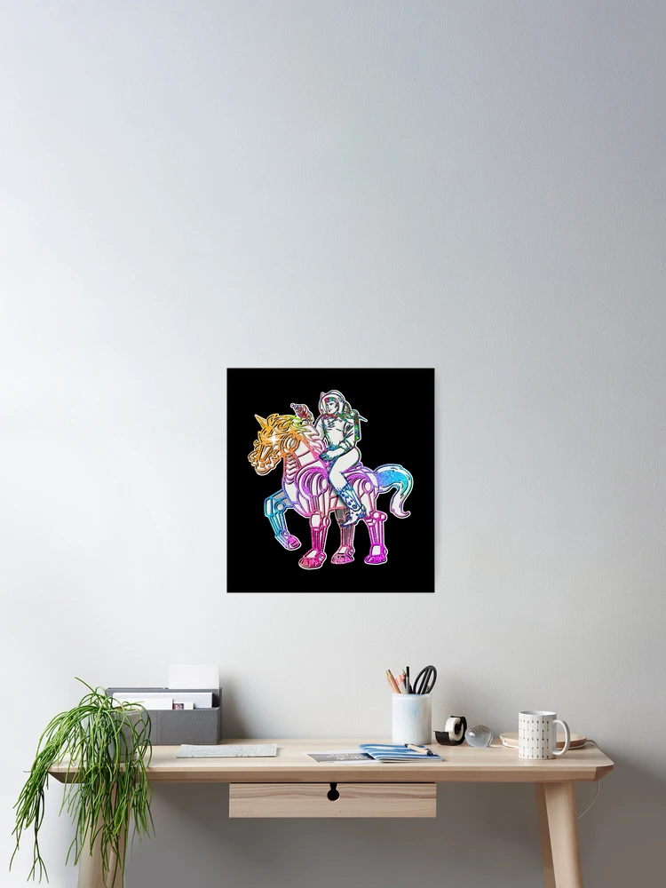 Thumbnail 2 of 3, Poster, Space Cowboy Rides Solo (Color) designed and sold by SparklefilthStudios.