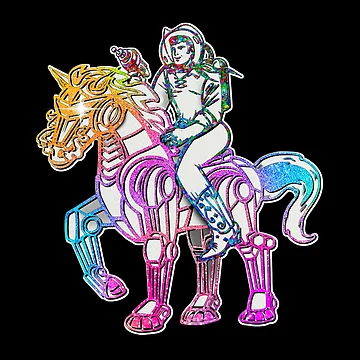 Artwork thumbnail, Space Cowboy Rides Solo (Color) by SparklefilthStudios