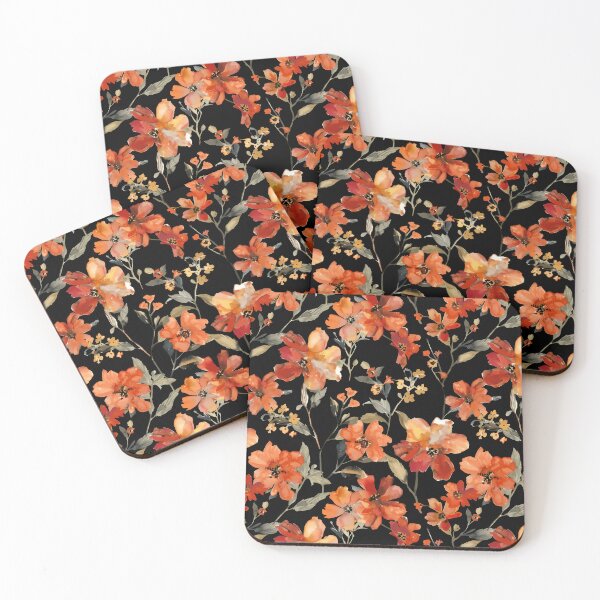 Item preview, Moody Orange Watercolor Floral Botanical designed and sold by arteresting-art.