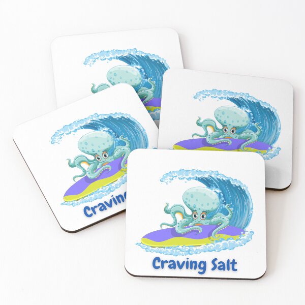 Item preview, Surf Shirt. Beach Shirt. Craving Salt-Craving Surf.  Surfing Octopus. designed and sold by ShrimpAndGrits.