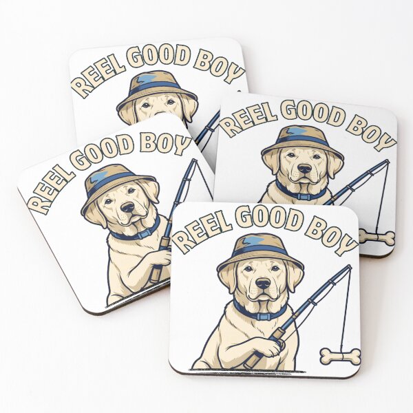Item preview, Fishing Dog Reel Good Boy designed and sold by ConElAlma.