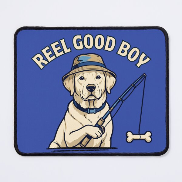 Item preview, Fishing Dog Reel Good Boy designed and sold by ConElAlma.