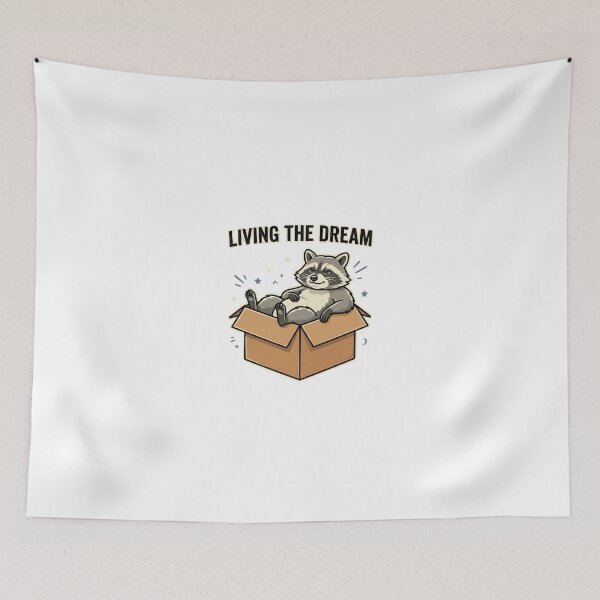 Item preview, Living The Dream Raccoon Graphic designed and sold by GoofyShopp.