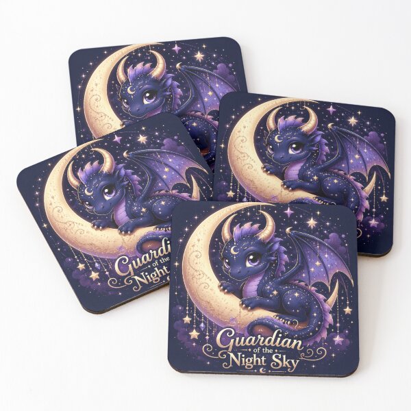 Item preview, Guardian of the Night Sky | Cute Moon Dragon | Celestial Fantasy Dragon designed and sold by Moonlight Studio.