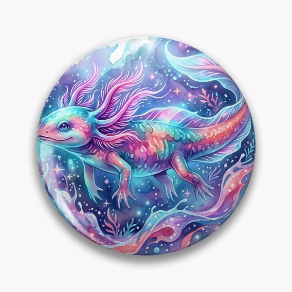 Item preview, Galaxy Watercolor Axolotl - Cosmic Nebula Amphibian designed and sold by Velustro Shop.