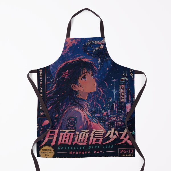 Item preview, Satellite Girl 1999 – Retro Anime Space Movie Poster designed and sold by Feral Frame Studios.