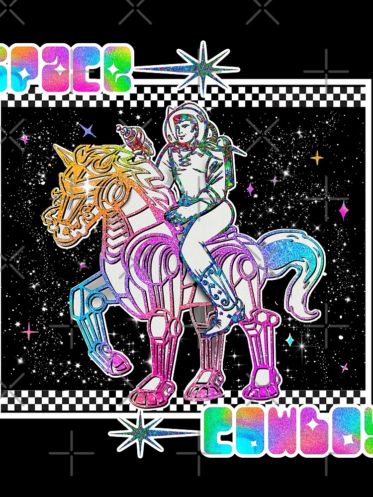 Thumbnail 3 of 3, Scarf, Space Cowboy (Text Color) designed and sold by Rissy81.